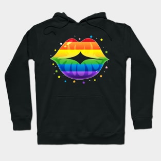 Funny Lesbian Gay Pride Lgbt Lips Flags Hoodie